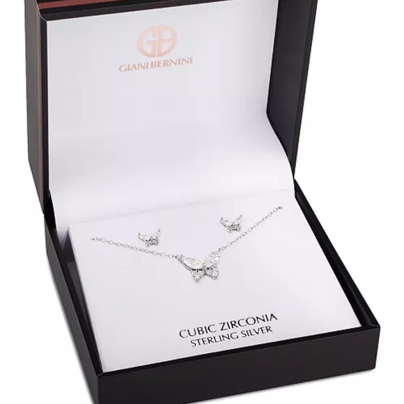 Giani Bernini2-Pc. Set Cubic Zirconia Butterfly Pendant Necklace & Earrings - Picture 3 of 10